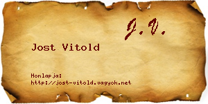 Jost Vitold névjegykártya